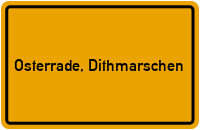 City Sign Osterrade, Dithmarschen