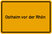 City Sign Ostheim vor der Rhön
