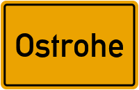 Ortsschild von Gemeinde Ostrohe in Schleswig-Holstein