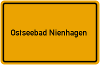 Ortsschild Ostseebad Nienhagen