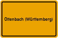 City Sign Ottenbach (Württemberg)