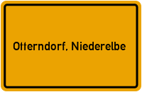 Ortsschild von Stadt Otterndorf, Niederelbe in Niedersachsen