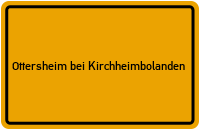 City Sign Ottersheim bei Kirchheimbolanden
