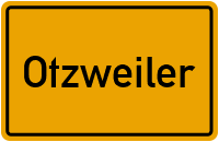 Ortsschild von Gemeinde Otzweiler in Rheinland-Pfalz