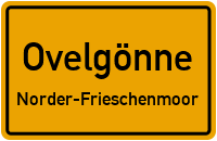Straßen in Ovelgönne Norder-Frieschenmoor