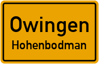 Straßen in Owingen Hohenbodman