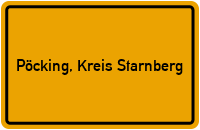 City Sign Pöcking, Kreis Starnberg