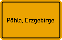 City Sign Pöhla, Erzgebirge