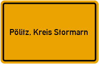 Ortsschild von Gemeinde Pölitz, Kreis Stormarn in Schleswig-Holstein