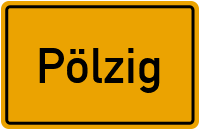 Ortsschild von Gemeinde Pölzig in Thüringen