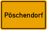 Ortsschild von Gemeinde Pöschendorf in Schleswig-Holstein