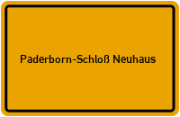 Ortsschild Paderborn-Schloß Neuhaus
