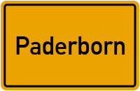 Ortsschild von Stadt Paderborn in Nordrhein-Westfalen