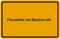 City Sign Panzweiler bei Blankenrath
