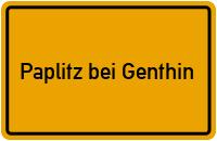 City Sign Paplitz bei Genthin