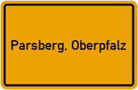 City Sign Parsberg, Oberpfalz