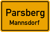 Gemeindestraße in ParsbergMannsdorf