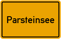 Ortsschild von Gemeinde Parsteinsee in Brandenburg
