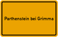 City Sign Parthenstein bei Grimma