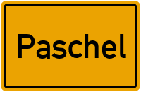 Ortsschild von Gemeinde Paschel in Rheinland-Pfalz