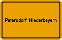 City Sign Patersdorf, Niederbayern
