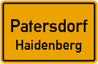 Straßenverzeichnis Patersdorf Haidenberg