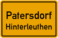 Straßenverzeichnis Patersdorf Hinterleuthen