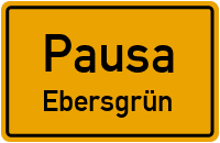 Pastor-Blume-Straße in PausaEbersgrün