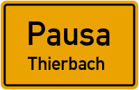 Straßenverzeichnis Pausa Thierbach