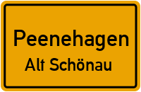 Waldweg in PeenehagenAlt Schönau