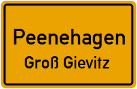 Warener Landstraße in PeenehagenGroß Gievitz