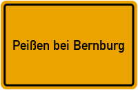 City Sign Peißen bei Bernburg