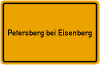 City Sign Petersberg bei Eisenberg
