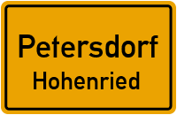 Hauptstraße in PetersdorfHohenried