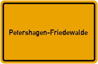 Ortsschild Petershagen-Friedewalde