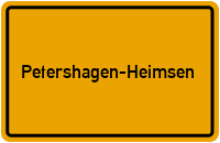 City Sign Petershagen-Heimsen
