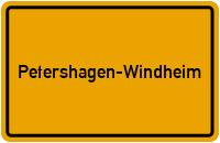 City Sign Petershagen-Windheim