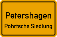 Pohrtstraße in PetershagenPohrtsche Siedlung