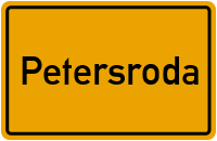 Ortsschild von Gemeinde Petersroda in Sachsen-Anhalt