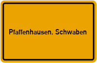 City Sign Pfaffenhausen, Schwaben
