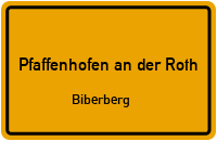 Schloßgartenweg in Pfaffenhofen an der RothBiberberg