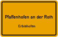 Erbishofener Straße in Pfaffenhofen an der RothErbishofen