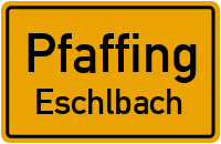 Straßenverzeichnis Pfaffing Eschlbach