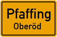 Straßenverzeichnis Pfaffing Oberöd