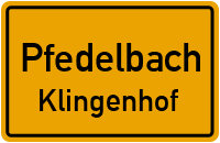 Straßenverzeichnis Pfedelbach Klingenhof
