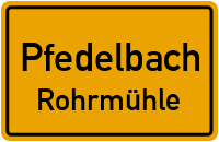 Straßenverzeichnis Pfedelbach Rohrmühle