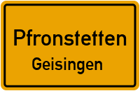 Straßenverzeichnis Pfronstetten Geisingen