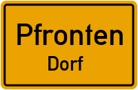 Dorfweg in PfrontenDorf