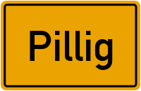 Ortsschild von Gemeinde Pillig in Rheinland-Pfalz