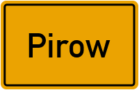 Ortsschild von Gemeinde Pirow in Brandenburg